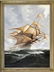 Painting, Oil on Canvas of Ship Under Sail