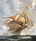 Painting, Oil on Canvas of Ship Under Sail - 4