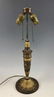Antique Slag Glass Table Lamp - 4