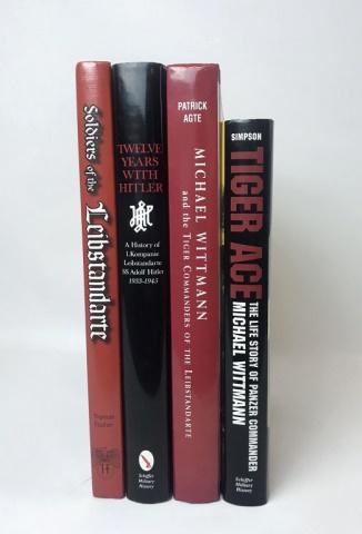 WW2 German Panzer Michael Wittmann Books (4pc): WW2 Germany Panzer Michael Wittmann books (4pc) : (1) "Tiger Ace: The Life Story of Panzer Commander Michael Wittmann" by Gary L. Simpson (Schiffer Military History, 1994), hardcover with dj, 346pp; (