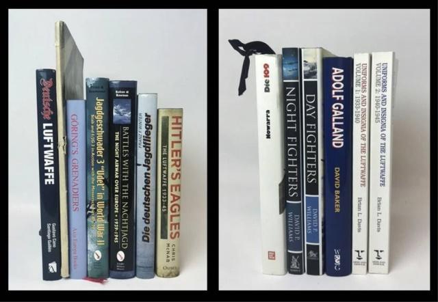 WW2 German Luftwaffe Uniforms & Histories (13pc): WW2 German Luftwaffe Uniforms & Histories (13pc) : (1) "Deutsche Luftwaffe: Uniforms and Equipment of the German Air Force (1935-1945)" by Gustavo Cano & Santiago Guillen (Corpus Christi, Texas: Andre