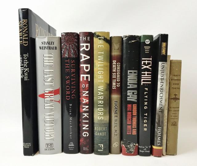 WW2 US Flying Tiger Tex Hill & Pacific War (11pc): WW2 US Flying Tiger Tex Hill & Pacific War (11pc): (1) "Tex Hill: Flying Tiger" by David Lee 'Tex' Hill, with Major Reagan Schaupp, USAF (Spartanburg, South Carolina: Altman Printing Company, 2003), h