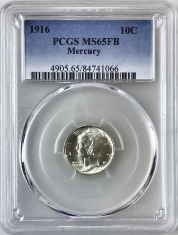 1916 P Mercury Head Dime, PCGS MS65 FB (1 of 4)