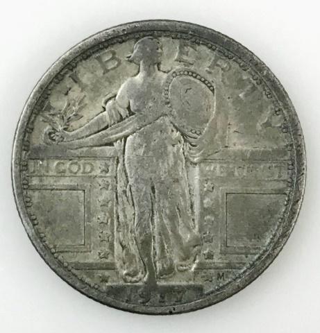 1917 P Type I Standing Liberty Quarter, VF (1 of 2)