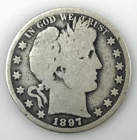 1897 O Barber Half Dollar, G (1 of 2)