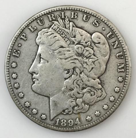 1894 S Morgan Silver Dollar, VF (1 of 2)