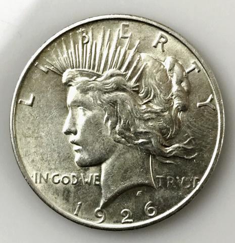1926 D Peace Silver Dollar, BU (1 of 2)