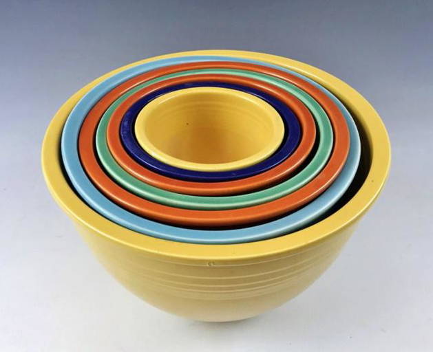 Ceramic Nesting Mixing Bowls, Fiesta (7pc)