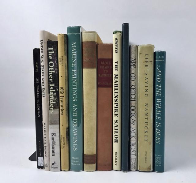 Nantucket Life Saving & Whaling Coll (13pc): Nantucket Life Saving & Whaling Coll (13pc) (1) "Life Saving Nantucket" by Edouard A. Stackpole ( Nantucket, MA: Nantucket Life Saving Museum, 1972), Quarto, hardcover with dj, 295pp. Inscribed by the