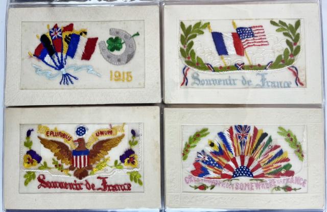 WW1 Embroidered Silk Postcard Collection (53pc) (1 of 8)
