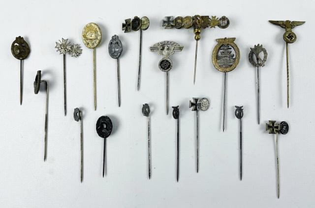 Collection of WW2 German Stickpins (18pc) (1 of 5)