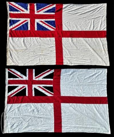 WW2 Era British Naval Ensigns (2pc) (1 of 4)