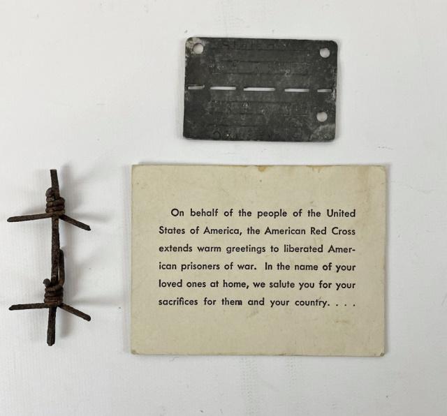WW2 Stalag IXC POW ID Tag & Barbed Wire (3pc) (1 of 4)