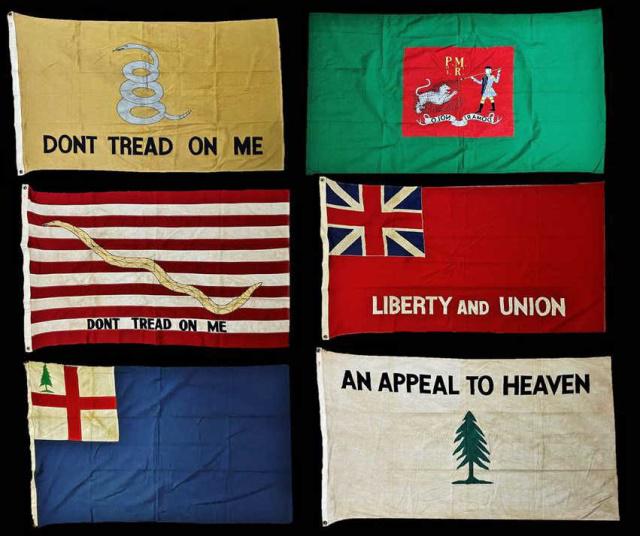 Revolutionary, War of 1812 Replica Flags (27 pc) (1 of 8)