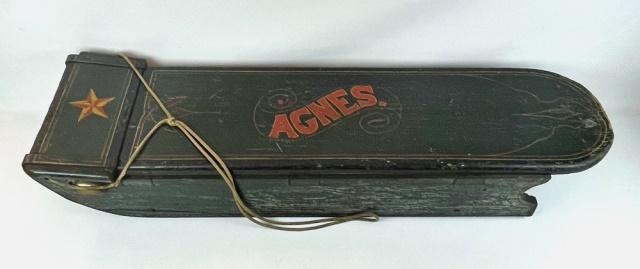 Antique Painted Child&rsquo;s Wooden Sled