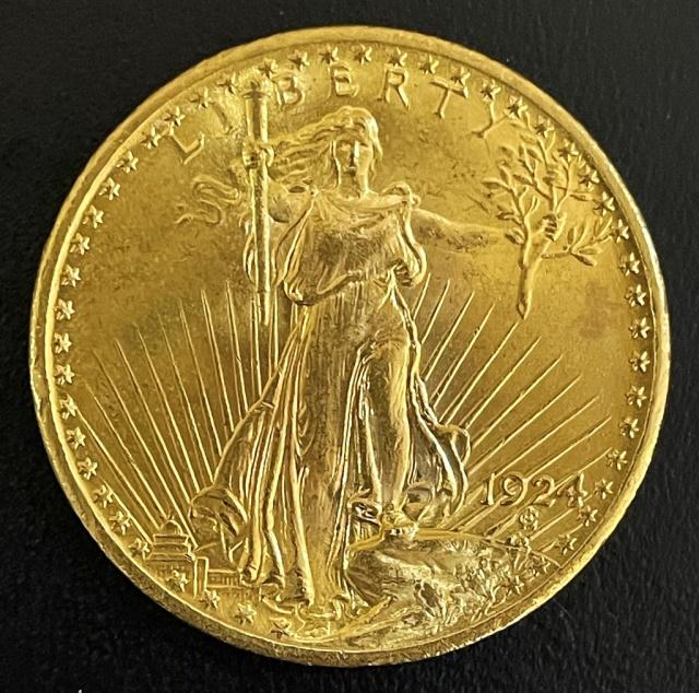 1924 Saint Gaudens $20.00 Gold Coin, BU (1 of 2)