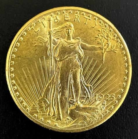 1925 Saint Gaudens $20.00 Gold Coin, BU (1 of 2)
