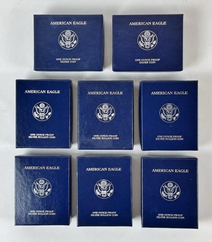 US 2001-2008 Proof Silver American Eagles (8pc) (1 of 5)