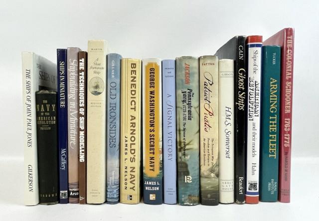 Rev. War 1812 Ships And Model Histories (17pc): Revolutionary War, War of 1812 Ships and Model Histories: (1) "The Colonial Schooner, 1763-1775" by Harold M. Hahn (Naval Institute Press, 1981);(1) "H.M.S. Somerset, 1746-1778" by Marjorie Hubbell Gi