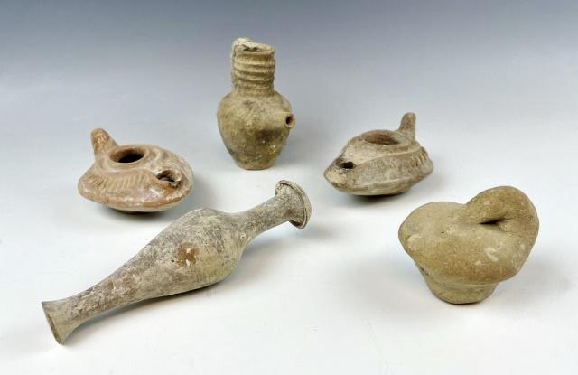 Ancient Roman Terracotta Vessels (5pc) (1 of 6)