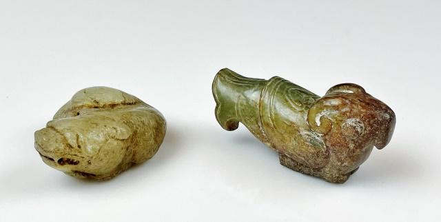 Chinese Warring States Carved Jade Ornaments (2pc) (1 of 7)