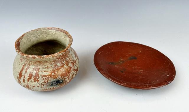 Pre-Columbian Colima Terra Cotta Bowl, Pot (2pc) (1 of 3)