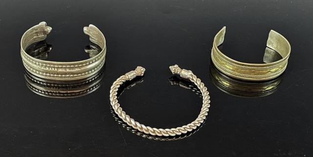 Antique Persian Silver Bracelets (3pc) (1 of 4)