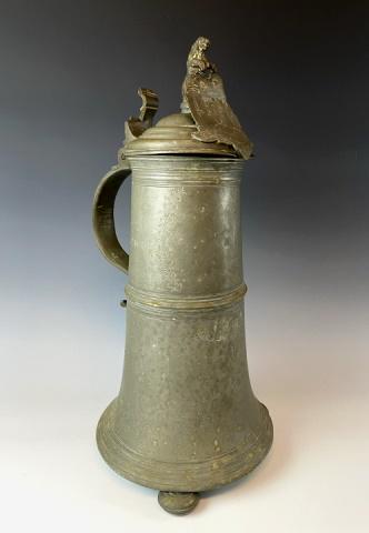 Large 1687 Dated Pewter Master Tankard, Guild Hall (1 of 7)