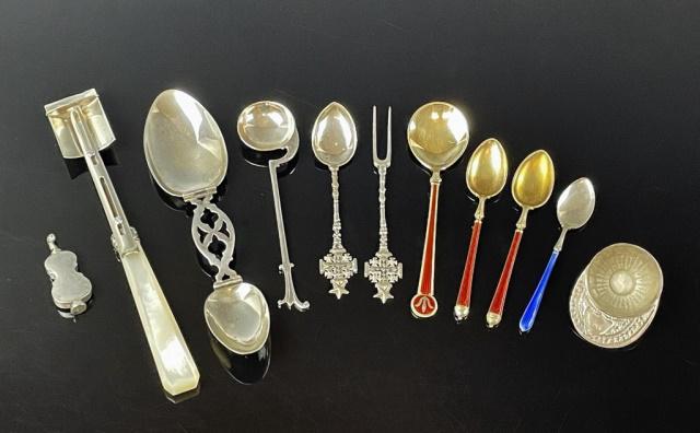 Collection Silver, Enamel Flatware, Objects (11pc) (1 of 10)