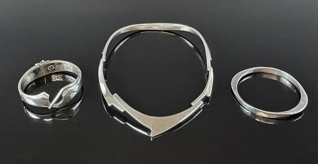 Mexican Sterling Silver Jewelry (3pc) (1 of 4)