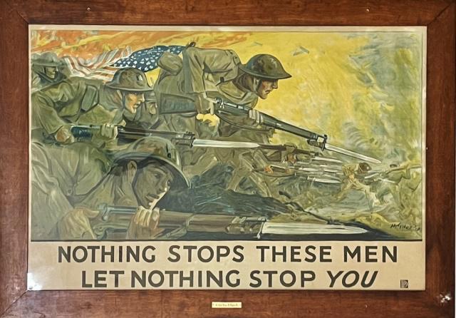 WW1 Bond Poster, "Nothing Stops These Men" (1 of 3)