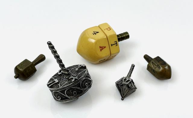 Antique Judaica Dreidels (5pc) (1 of 5)