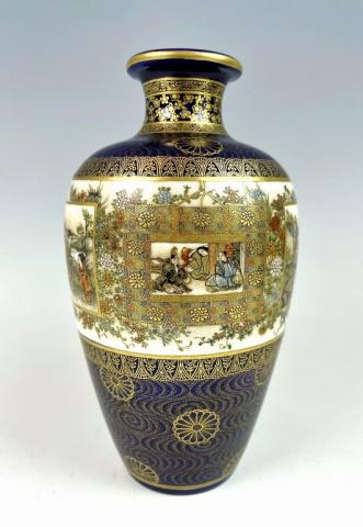 Japanese Meiji Period Satsuma Porcelain Vase (1 of 7)