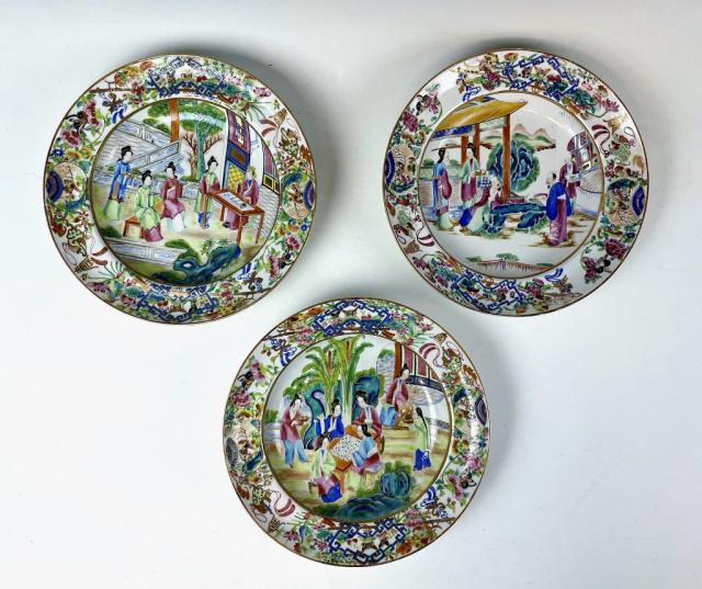 19th C. Chinese Decorated Porcelain Plates (3pc) (1 of 7)