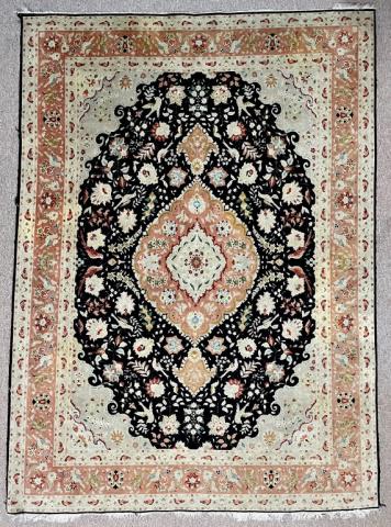Hand Loomed Silk Persian Scatter Rug (1 of 6)