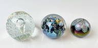 Art Glass Paperweights, Abelman, Simpson (3pc)