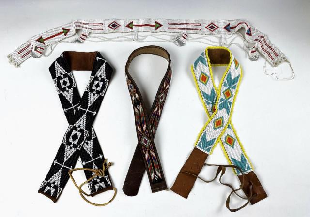 Vintage American Indian Beaded Belts (4pc) (1 of 8)
