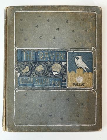 Book E.A. Poe's "The Raven" Illus. by W.L. Taylor: Book: Edgar Allan Poe's "The Raven" Illustrated by W.L. Taylor (New York: E.P. Dutton and Company, 1886), 8vo, cloth, n.p. All edges gilt with decorative front board in color. Wear to spine and soilin