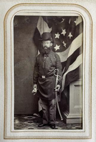 CDV Album, Lt. F.A. Smith, 1st RI Light Artillery: CDV Album with 43 identified images of the Smith and Daboll families of Providence, RI and Stonington, CT, ca, 1865, Includes image, identified with obituary at rear, of Lt. Francis Albert Smith of Ba