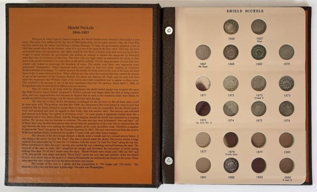 1866-1883 Shield Nickels, AG-VF (13pc) (1 of 3)