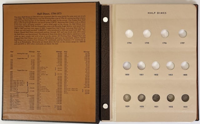 1794-1873 Half Dimes, AG-XF (49pc) (1 of 8)