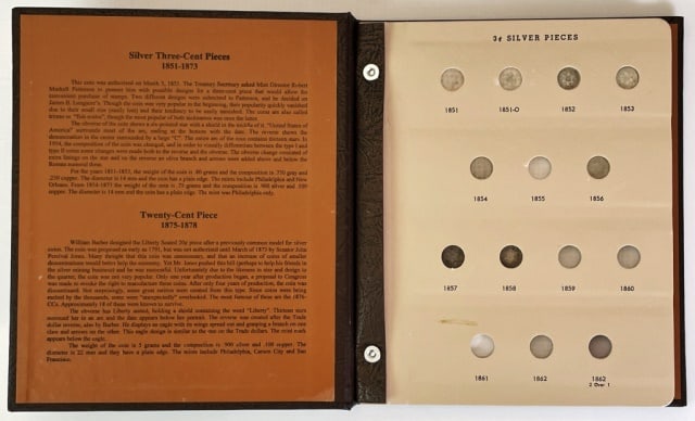 1851-1889 Odd Denomination 2C-20C AG-BU (30pc): Collection of Thirty 1851-1889 Odd Denomination Coins. Coins grade AG-AU, in Dansco Album. The coins presented in this auction follow ANA grading standards, but are an opinion only with no warranties 