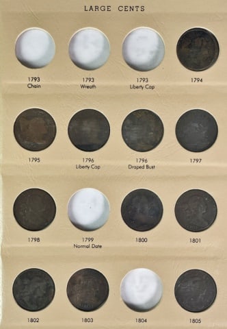 1793-1857 Large Cents, Fair-AU (92pc) (1 of 14)