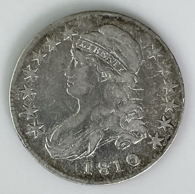 1810 Capped Bust Half Dollar, F-VF Details (1 of 2)