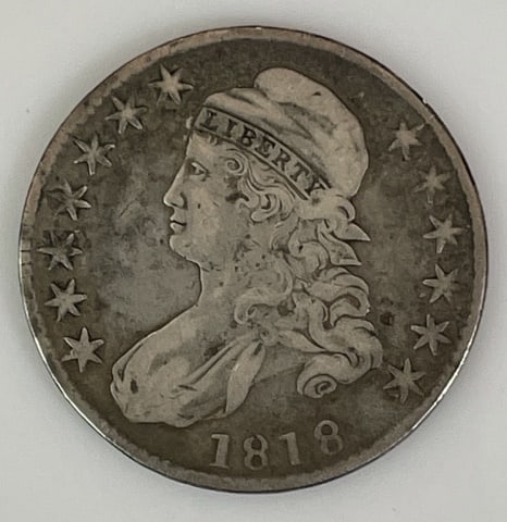 1818 Capped Bust Half Dollar, F (1 of 2)