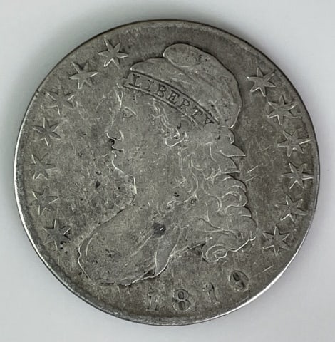 1819 Capped Bust Half Dollar, F (1 of 2)