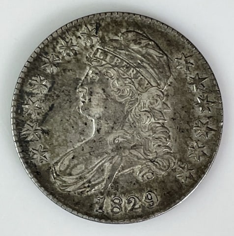 1829 Capped Bust Half Dollar, XF-AU (1 of 2)