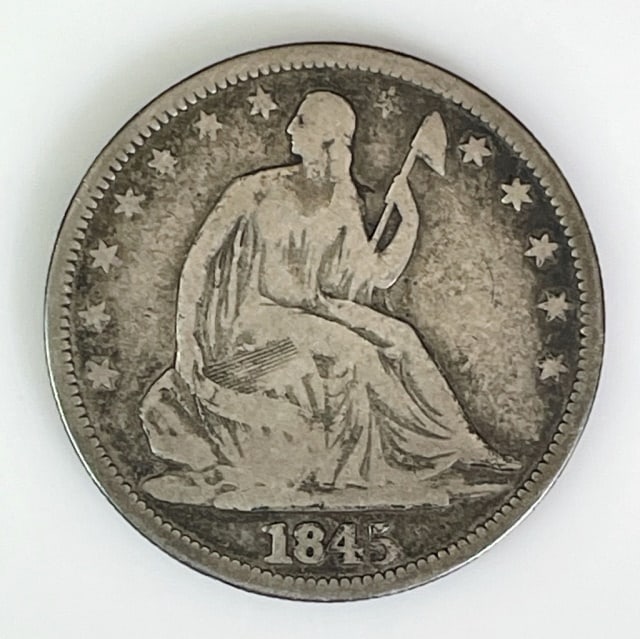 1845 O Seated Liberty Half Dollar, VF (1 of 2)