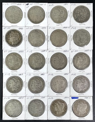 1878-1904 Morgan Silver Dollars VF (20pc) (1 of 2)