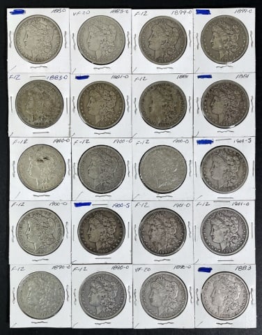 1878-1904 Morgan Silver Dollars VG (20pc) (1 of 2)
